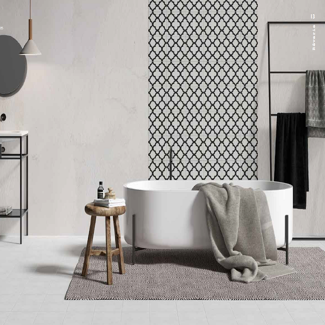 8 x 8 Reverie Blanc Decorative Rectified Porcelain tile – The Tile ...