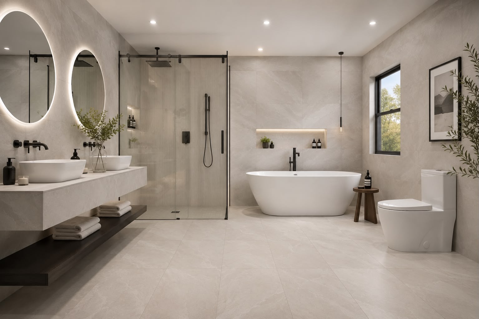 24 x 48 Brazilian Slate Oxford White Rectified Porcelain Tile - Image 2
