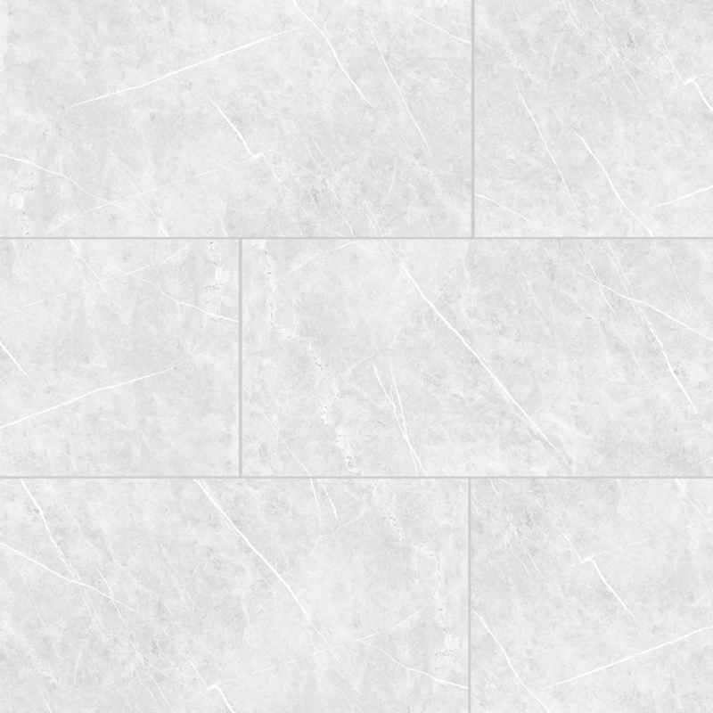 12 x 24" Theater White High Polished Rectified Porcelain Tile