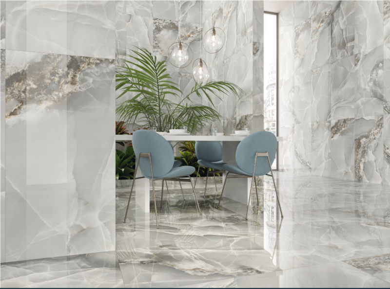 24 x 48 Agate Grey High Polished Rectified Porcelain Tile 6MM - Image 2