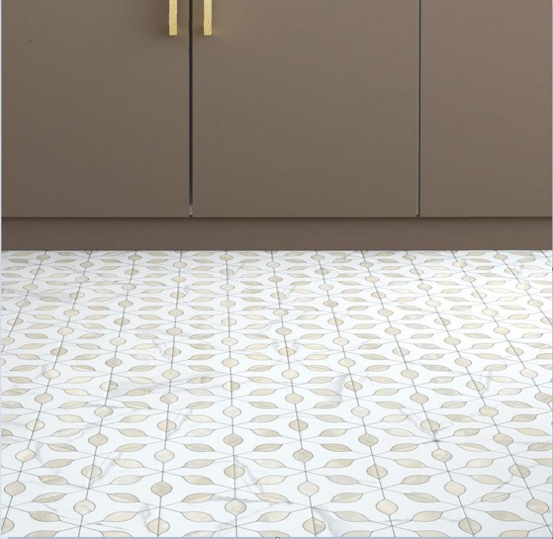 9 x 9 Alicante Beige Decorative Porcelain Hexagon Tile - Image 2