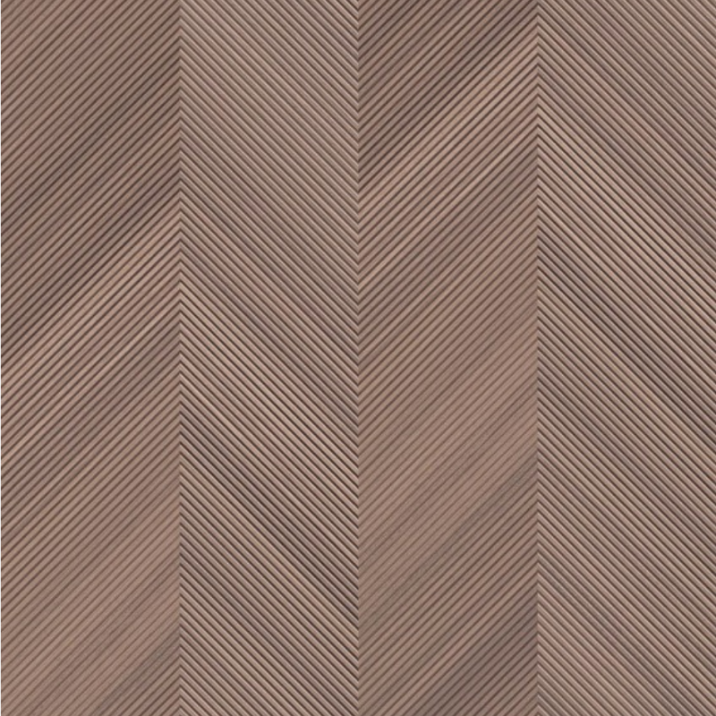 16 x 48 Vector Marron-Cacao Decorative Chevron Tile