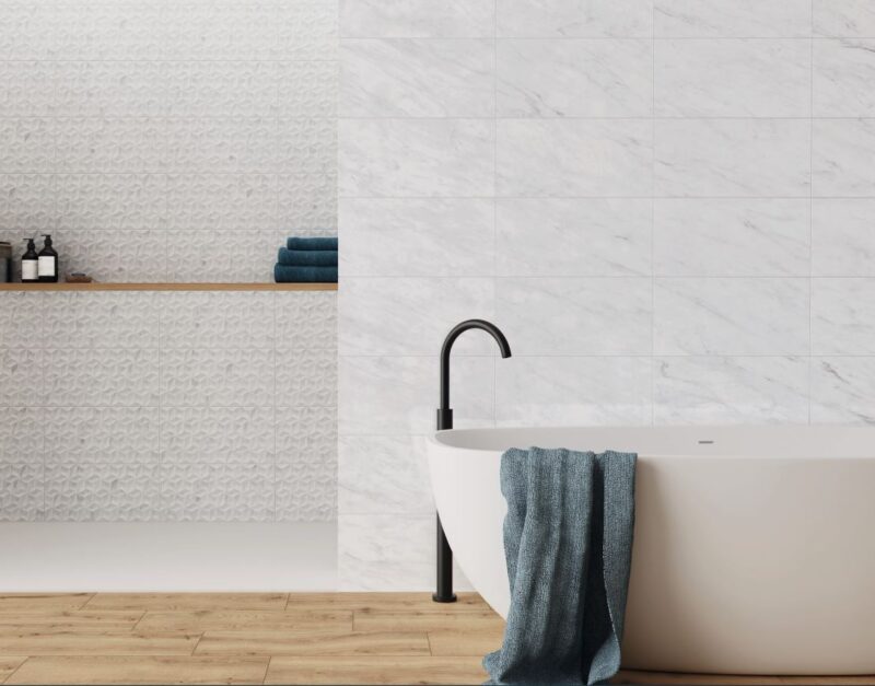 40 x 40 Galdana White High Polished Rectified Porcelain Tile - Image 4