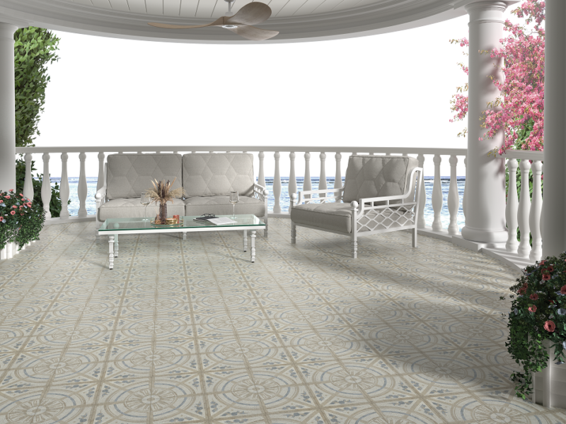 8 x 8 Mikron Medalyon Matte Porcelain Tile - Image 3