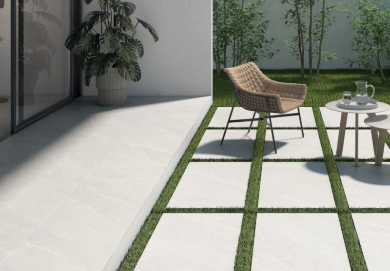 24 x 48 Dhara White Stone look rectified porcelain tile - Image 5
