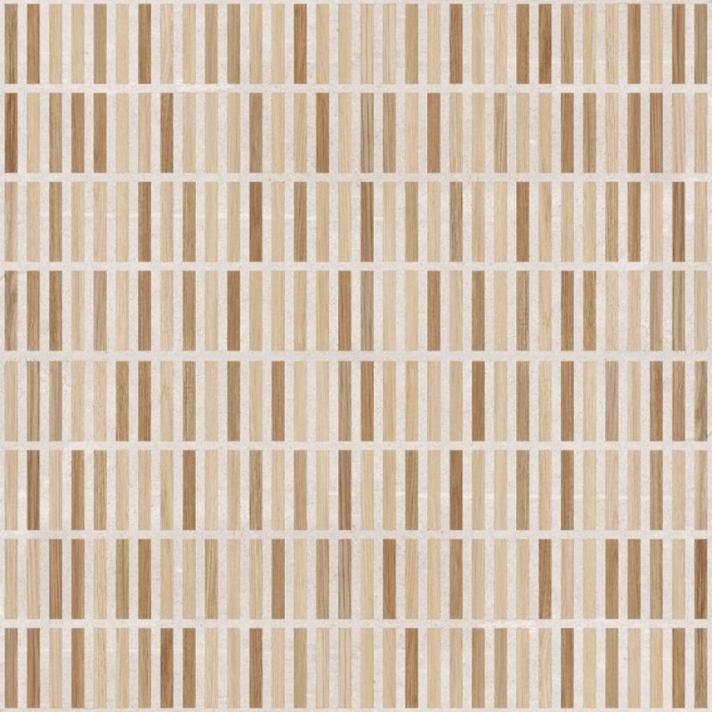 12 x 24 Ragnar Stick White Deco Matte Porcelain Tile