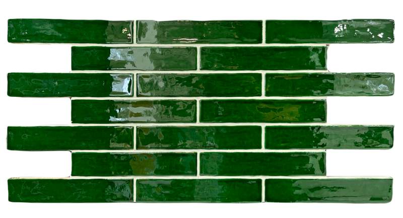 2 x 10 Nador Emerald Handmade Wall Subway Tile - Image 3