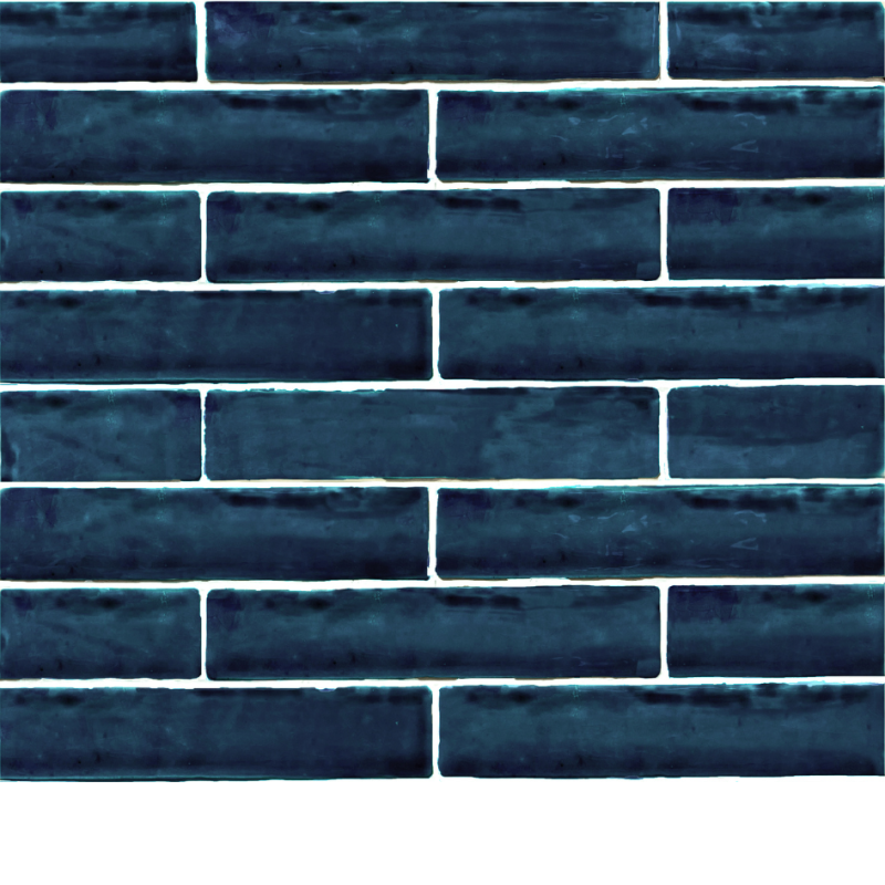 2 x 10 Nador Castille Blue Handmade Wall Subway Tile