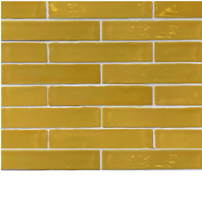 2 x 10 Nador Honey Crackled Handmade Wall Subway Tile