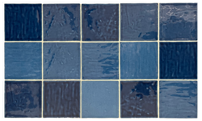 4.5 x 4.5 Nador Castille Blue Handmade Wall Subway Tile - Image 3