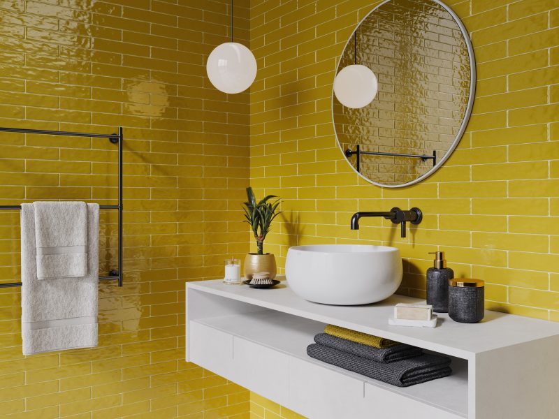 2 x 10 Nador Honey Crackled Handmade Wall Subway Tile - Image 2