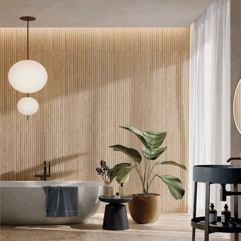 24 x 48 Canne 3D Ecru Matte Porcelain Tile - Image 4
