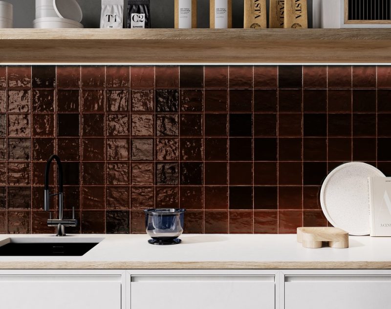 4.5 x 4.5 Nador Creme Brulle Handmade Wall Subway Tile - Image 2
