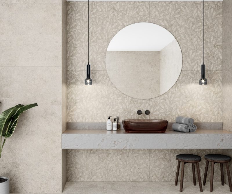 16 x 48 Cavallina Graphic Bianco Decorative Ceramic Tile - Image 3