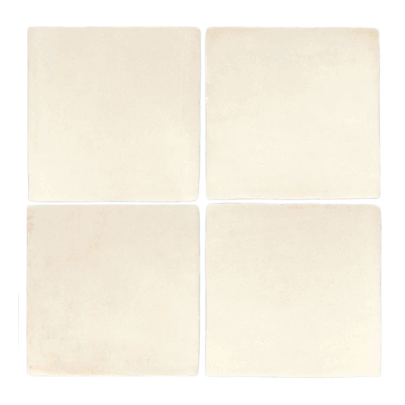 5 x 5 Clay White Matte Terracotta Look Porcelain Tile