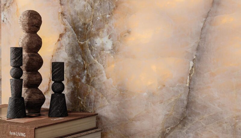 48 x 48 Lumia Golden Ambra High Polished Porcelain Tile - Image 2