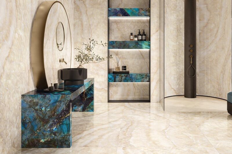 48 x 48 Lumia Ivory Gioiello High Polished Porcelain Tile - Image 3