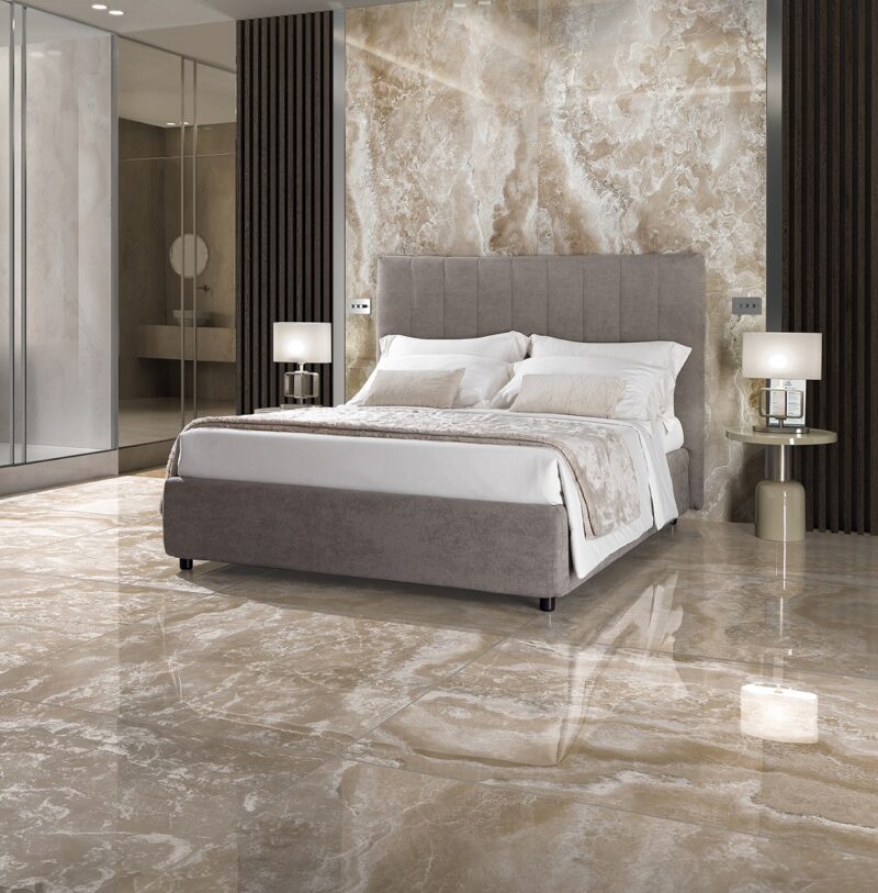 48 x 48 Onyx Diamond Champagne Luc High Polished Porcelain Tile - Image 3