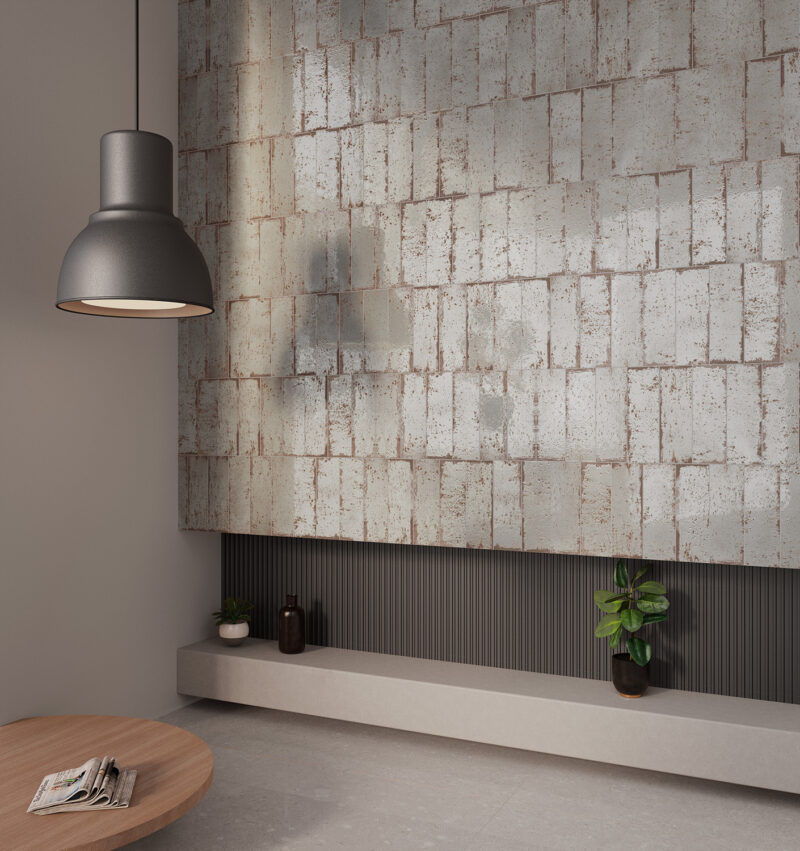 2.6 x 8 Musa Blanco Glossy Subway Porcelain Tile - Image 4