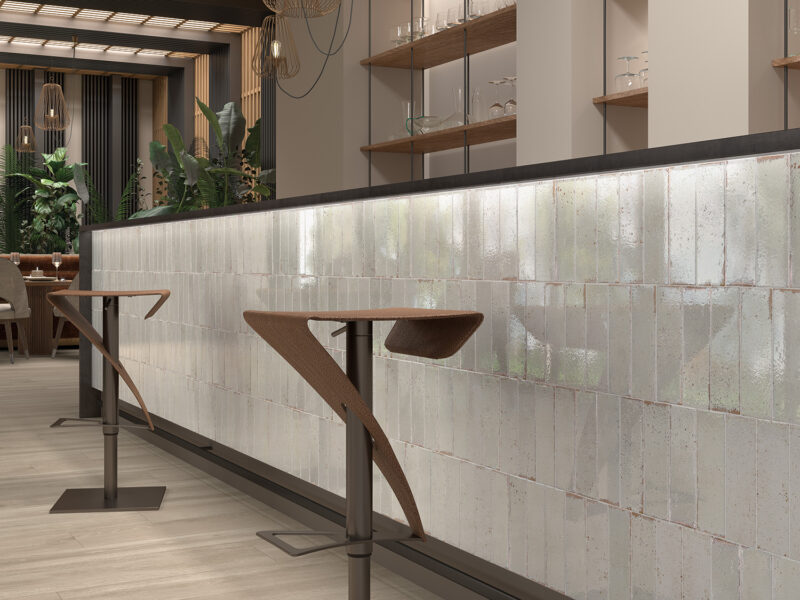 2.6 x 8 Musa Blanco Glossy Subway Porcelain Tile - Image 3