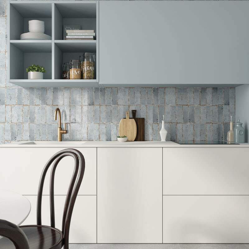 2.6 x 8 Musa Cielo Glossy Subway Porcelain Tile - Image 2