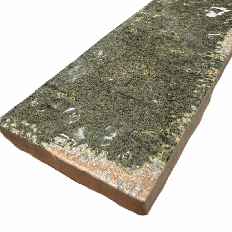 2.6 x 8 Musa Oliva Glossy Subway Porcelain Tile - Image 4