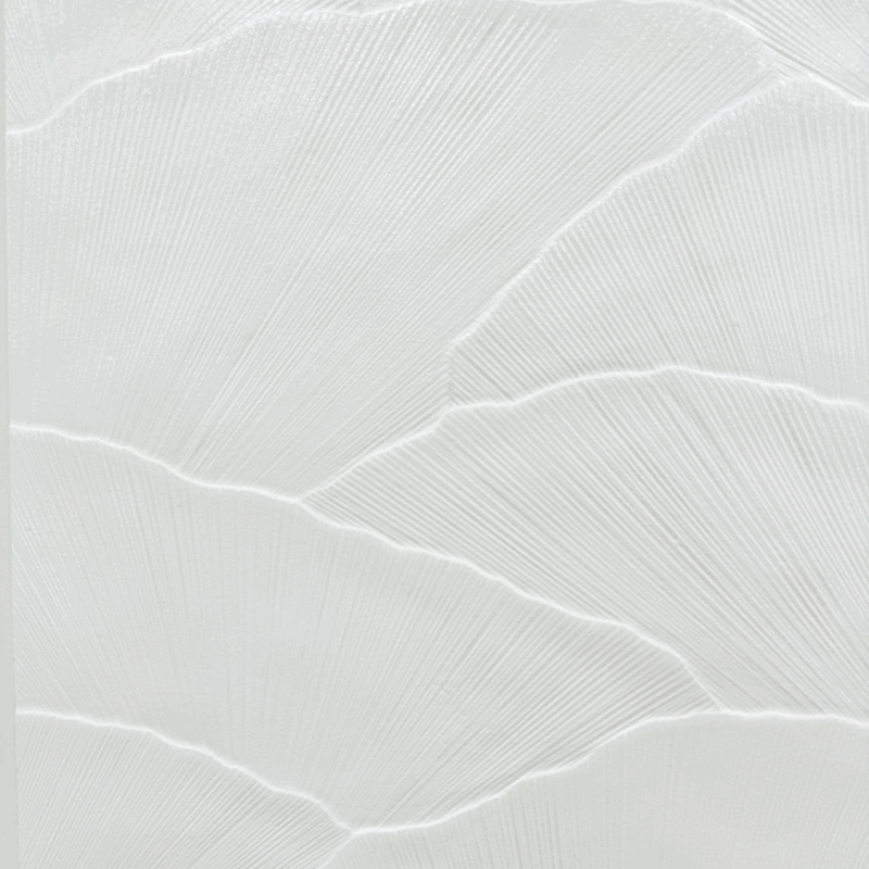 12 x 36 Santorini Art White Glow Deco Ceramic Tile
