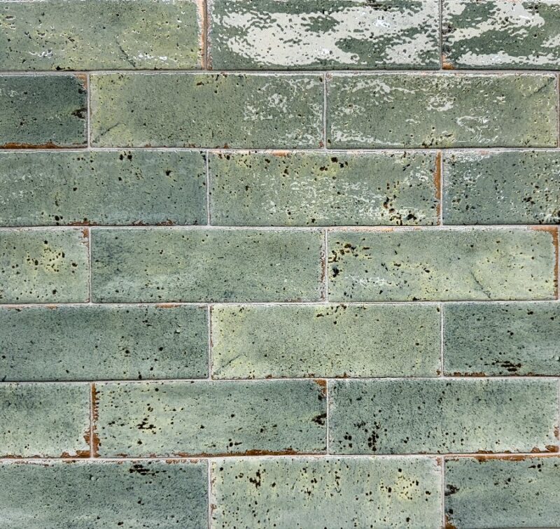 2.6 x 8 Musa Turquesa Glossy Subway Porcelain Tile