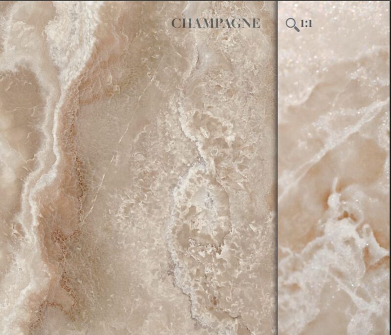 48 x 48 Onyx Diamond Champagne Luc High Polished Porcelain Tile - Image 4