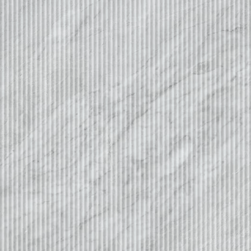 24 x 48 Versilia Silver Silky Fluted Deco Porcelain Tile