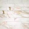 3 x 12 Sic Prestige Calacatta Gold Matte Porcelain Subway Tile