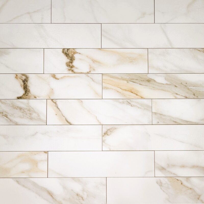 3 x 12 Sic Prestige Calacatta Gold Matte Porcelain Subway Tile