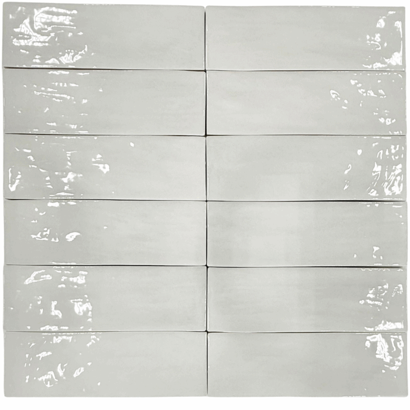 2.6 x 8 Kanso White Glossy Ceramic Tile