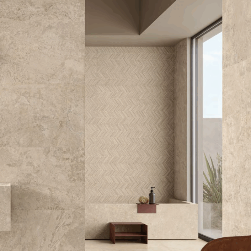 24 x 48 Unique Borgogne Variee Beige Lappato Porcelain Tile - Image 6
