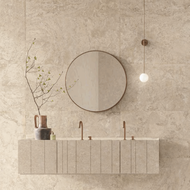 24 x 48 Unique Borgogne Variee Beige Lappato Porcelain Tile - Image 5