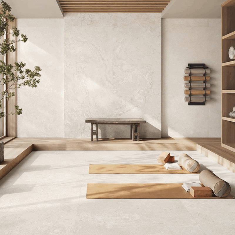 24 x 48 Unique Borgogne Pointes Blanc Chrevron Deco Porcelain Tile - Image 6