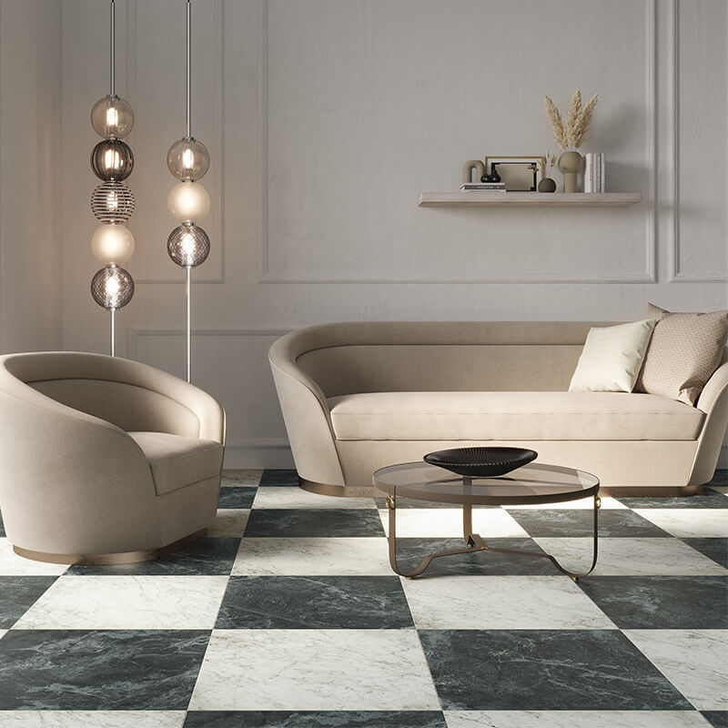 24 x 24 Marmorea Nero Marquina Matte Porcelain Tile - Image 4
