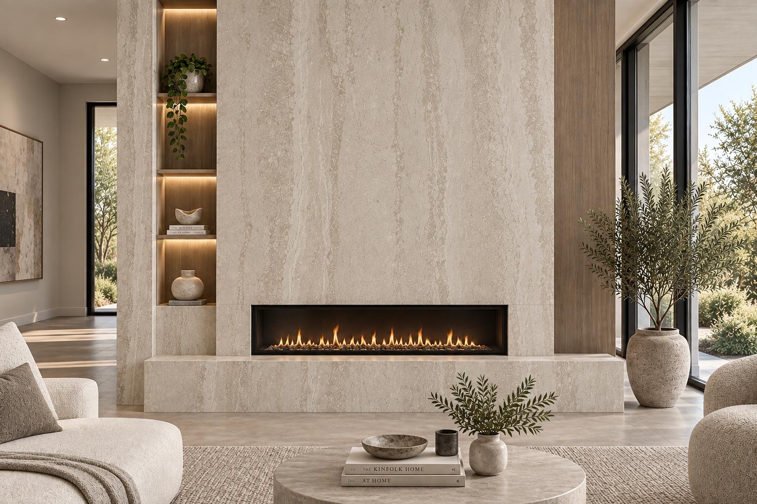 48 x 110 Toscana Natural S-Tech Travertine Matte Porcelain Slab - Image 2
